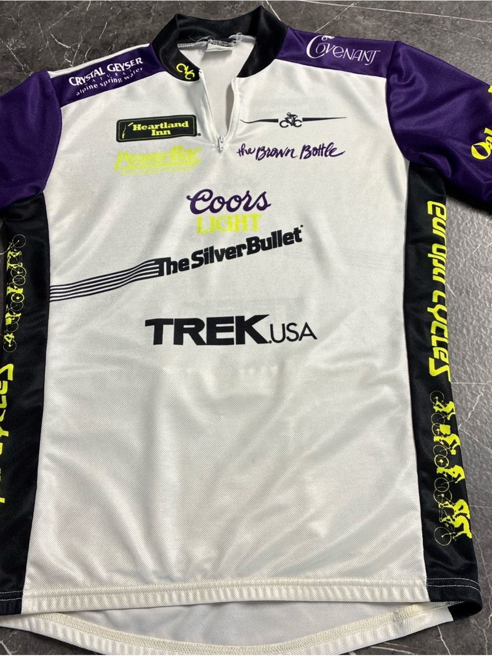 Louis Garneau Cycling Jersey - White & Purple Europa Cycling